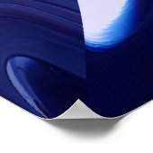 ブルー抽象芸術アモダンートプリントポスター ポスター (角)