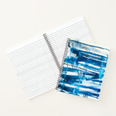 ブルー抽象芸術アート水彩氷柱 ノートブック (内部)