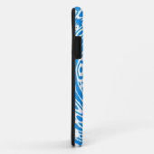 ブルー抽象芸術アート Case-Mate iPhoneケース (裏面/右)