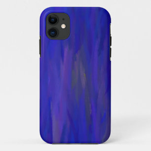 ブルー抽象芸術ア絵画ート4 iPhone 11 ケース