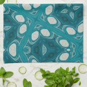 ブルー抽象芸術キッチンタオル キッチンタオル (折り畳み)