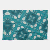 ブルー抽象芸術キッチンタオル キッチンタオル (横)