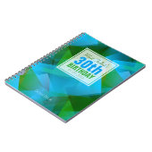 ブルー抽象芸術キュービスト30thバースデーゲストブック9a ノートブック (左側)