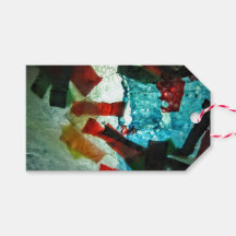 ブルー抽象芸術ギフトラベル、ブルー海抽象芸術