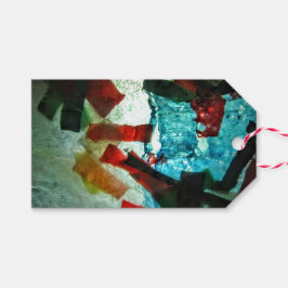 ブルー抽象芸術ギフトラベル、ブルー海抽象芸術 ギフトタグ