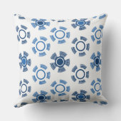 ブルー抽象芸術サンズ クッション (裏面)