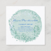  ブルー抽象芸術サークルスクウェア スクエア名刺 (裏面)