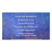 ブルー抽象芸術スクウェアデザイン マグネット名刺 (正面)