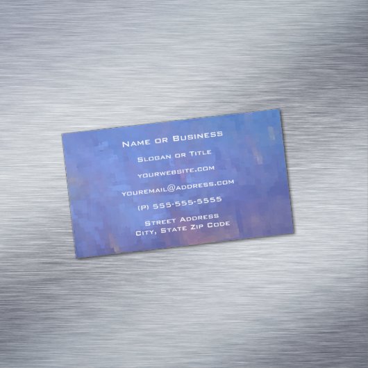 ブルー抽象芸術スクウェアデザイン マグネット名刺 (インサイチュ)