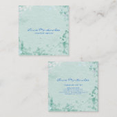 ブルー抽象芸術スクエアビジネスカード スクエア名刺 (正面/裏面)