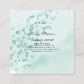 ブルー抽象芸術スクエアビジネスカード スクエア名刺 (裏面)