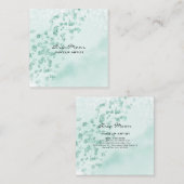 ブルー抽象芸術スクエアビジネスカード スクエア名刺 (正面/裏面)