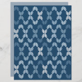 ブルー抽象芸術スクラップブック紙 (正面/裏面)