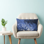ブルー抽象芸術ツリーアート ランバークッション (椅子)