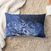 ブルー抽象芸術ツリーアート ランバークッション (ブランケット)