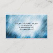 ブルー抽象芸術バタフライツリー 名刺 (裏面)