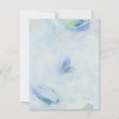 ブルー抽象芸術パーソナライズされたアートフラットノートカード 招待状 (裏面)