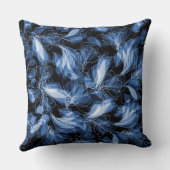 ブルー抽象芸術フェアリーウィングスパターン装飾用クッション クッション (裏面)