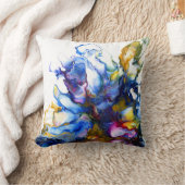 ブルー抽象芸術フロードアートゲート クッション (ブランケット)