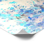 ブルー抽象芸術プリントアートデコールミニマリストポスター ポスター (角)