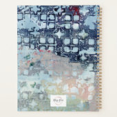 ブルー抽象芸術モダンアートプランナー プランナー手帳 (裏面)