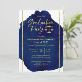 ブルー抽象芸術ロースクール卒業党 招待状 (スタンド正面)