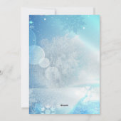 ブルー抽象芸術冬のモダンクリスマス シーズンカード (裏面)