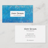 ブルー抽象芸術名刺 名刺 (正面/裏面)