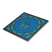 ブルー抽象芸術旧枯れ木BG タイル (側面)