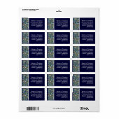 ブルー抽象芸術池II ラベル (フルシート)