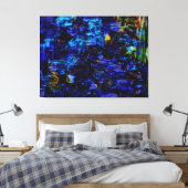 ブルー抽象芸術絵画ズ キャンバスプリント (インサイチュ (寝室))