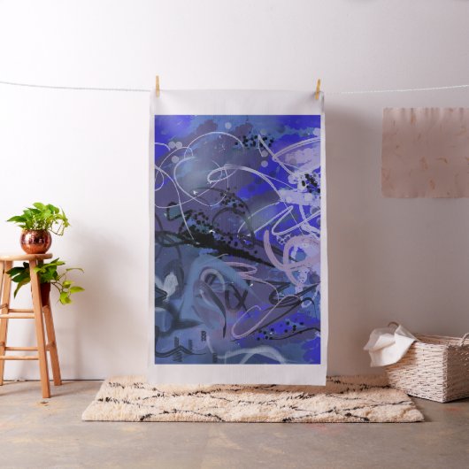 ブルー抽象芸術絵画ズ ファブリック (インサイチュ)