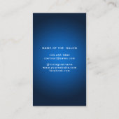 ブルー抽象芸術美しいサロンアポイントメントカード 予約カード (裏面)