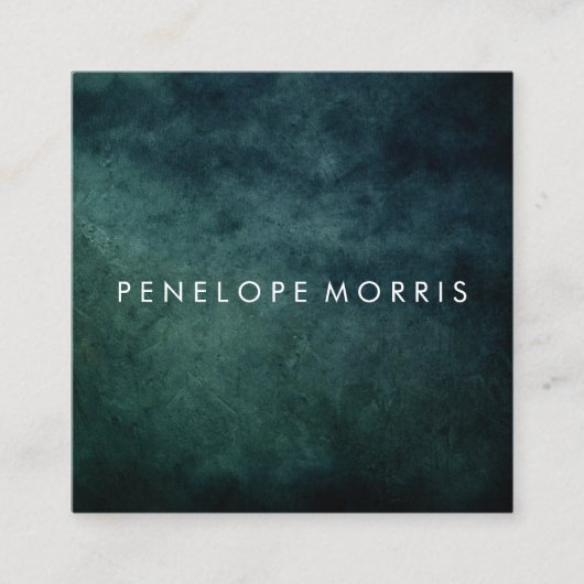 ブルー抽象芸術美しいスタイリスト スクエア名刺 (正面)