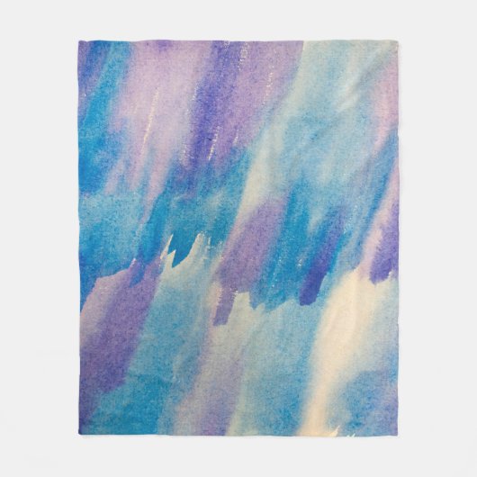 ブルー抽象芸術背景要約、アクア、アート、アルティス フリースブランケット (正面)