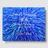 ブルー抽象芸術誕生日パーティーメモリ/ゲストブック ゲストブック (正面)