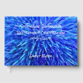 ブルー抽象芸術退職パーティーメモリ/ゲストブック ゲストブック (正面)