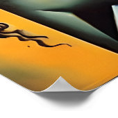 ブルー抽象芸術323ウォールアート ポスター (角)