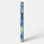 ブルー抽象 iPhoneケース (左側面)