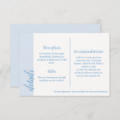 ブルー招待状インサートキャロリン結婚ズ エンクロージャーカード (正面/裏面)