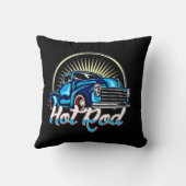 ブルー改造クラシックマッスルカー クッション (裏面)