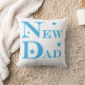 ブルー文字ニューダードギフト クッション (ブランケット)