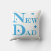 ブルー文字ニューダードギフト クッション (裏面)