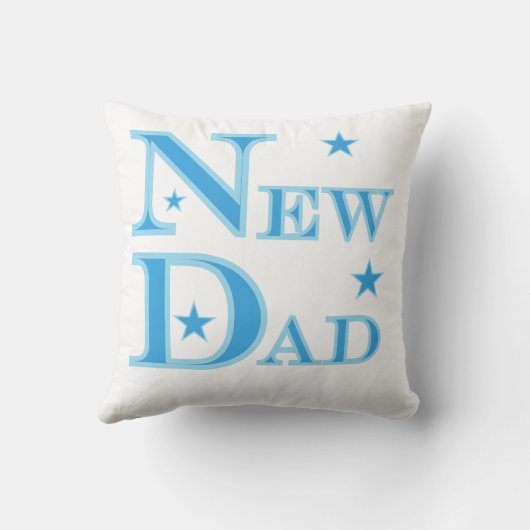 ブルー文字ニューダードギフト クッション (裏面)