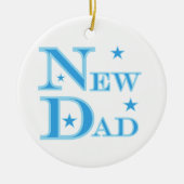 ブルー文字ニューダードギフト セラミックオーナメント (正面)