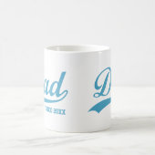 ブルー文字パパ以来[年]クラシックマグカップ コーヒーマグカップ (中央)