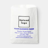 ブルー文字ビジネスブランドオン紙バッグ フェイバーバッグ (正面)