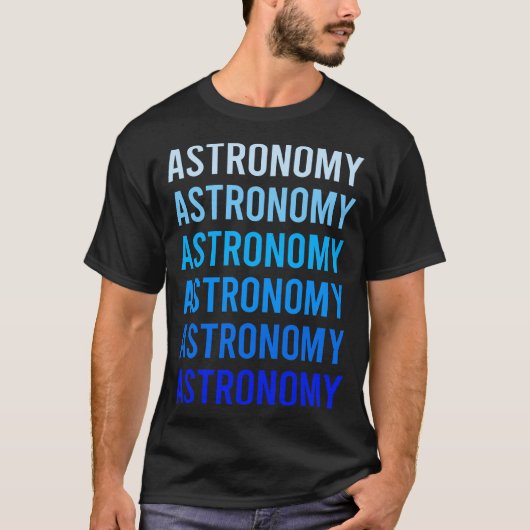 ブルー文字天文学 Tシャツ (正面)