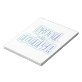 ブルー文字誇りを持ったニューダディーギフト ノートパッド (回転)