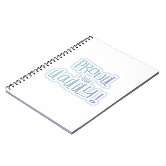 ブルー文字誇りを持ったニューダディーギフト ノートブック (左側)